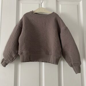 Pehr Taupe Quilted Sweatshirt